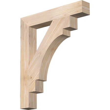 Ekena Millwork Merced Block Smooth Bracket, Douglas Fir, 3 1/2"W x 24"D x 28"H BKT04X24X28MRC05SDF